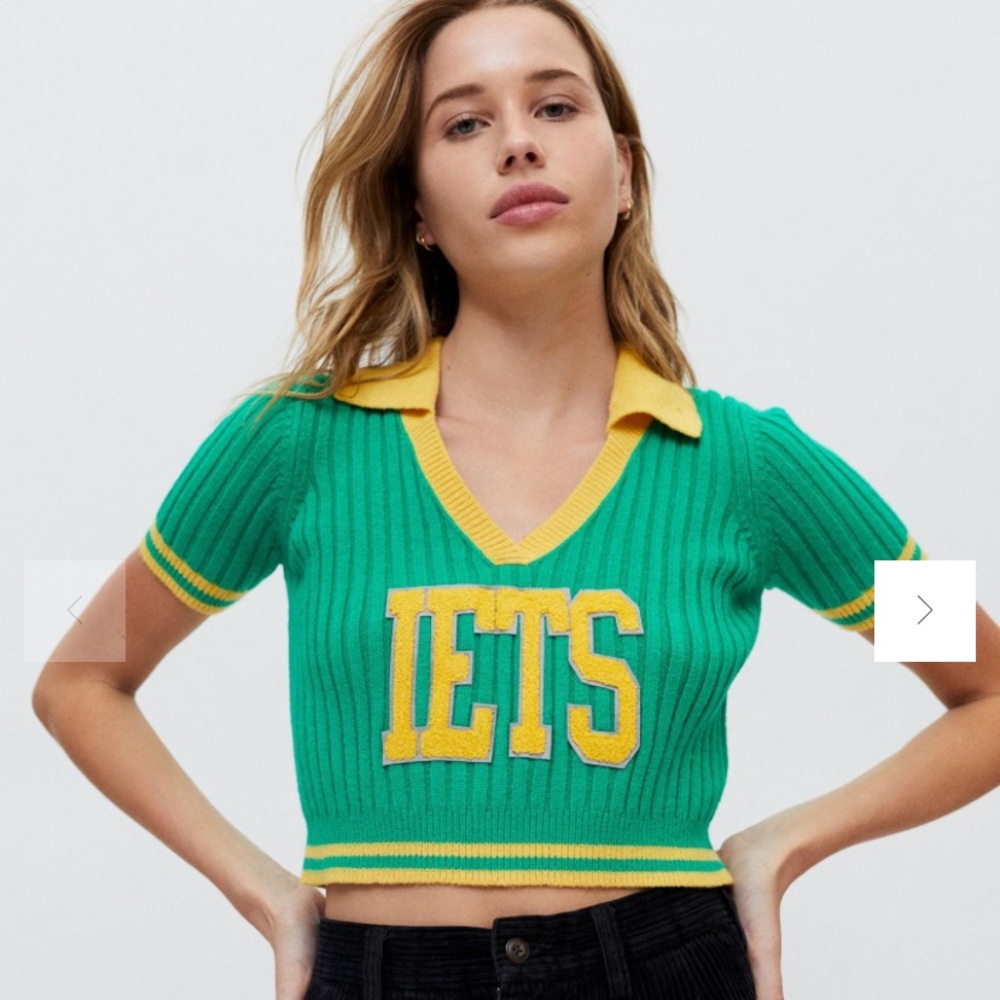 IETS FRANS ribbed collared varsity polo from Urban outfitters women’s size small
